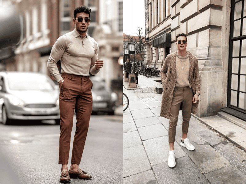 Màu nude kết hợp màu nâu