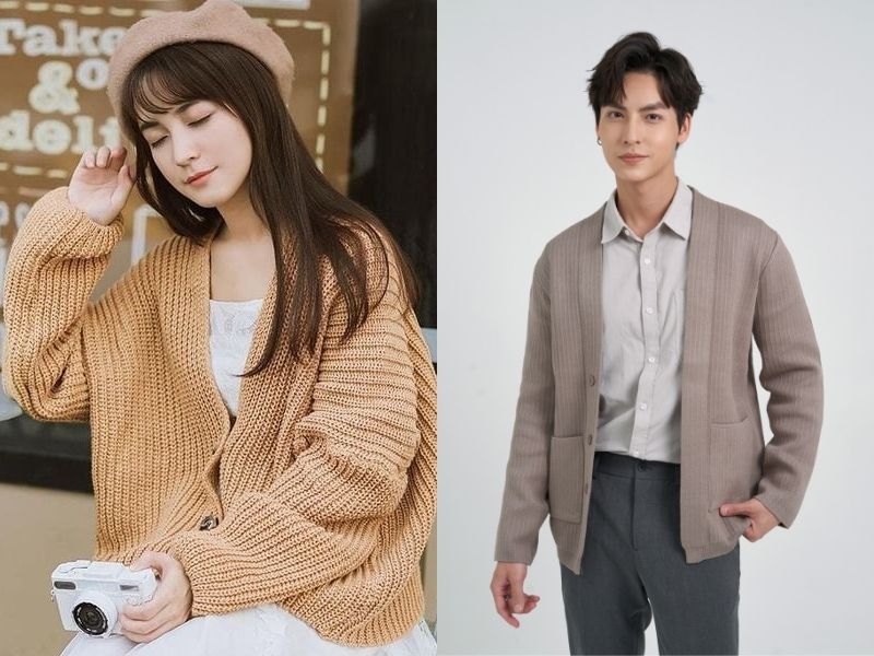Áo cardigan dạng sweater