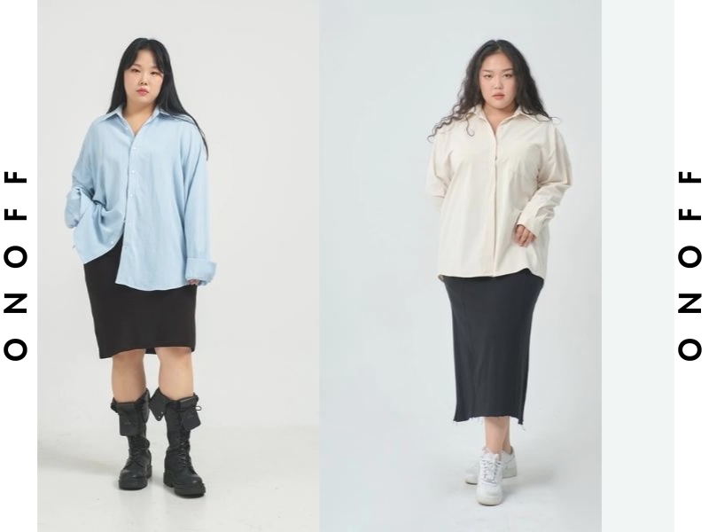 Áo thun ôm và chân váy cạp cao