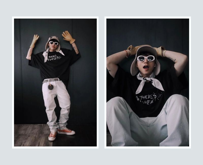 Buộc khăn bandana quanh cổ