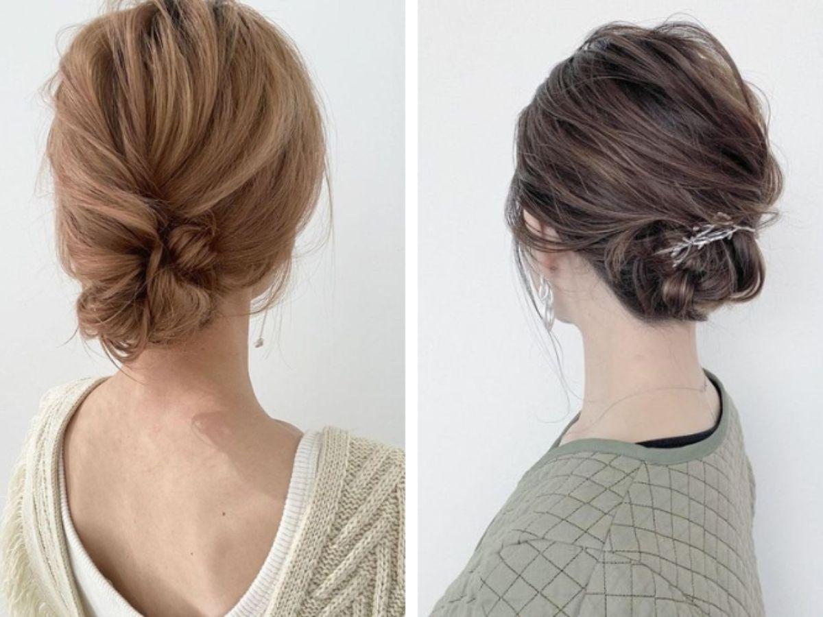 Kiểu tóc búi thấp đi tiệc