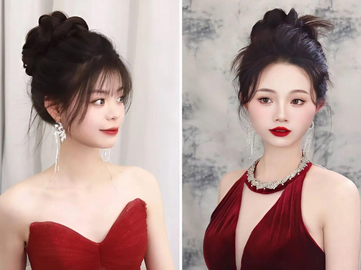 Kiểu tóc búi cao đi tiệc