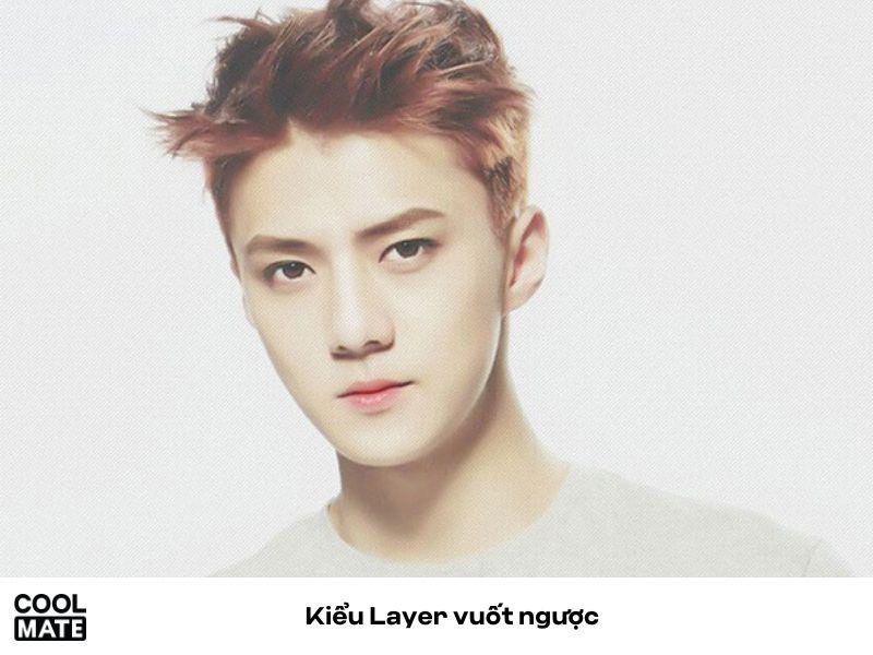 Tóc layer vuốt ngược nam