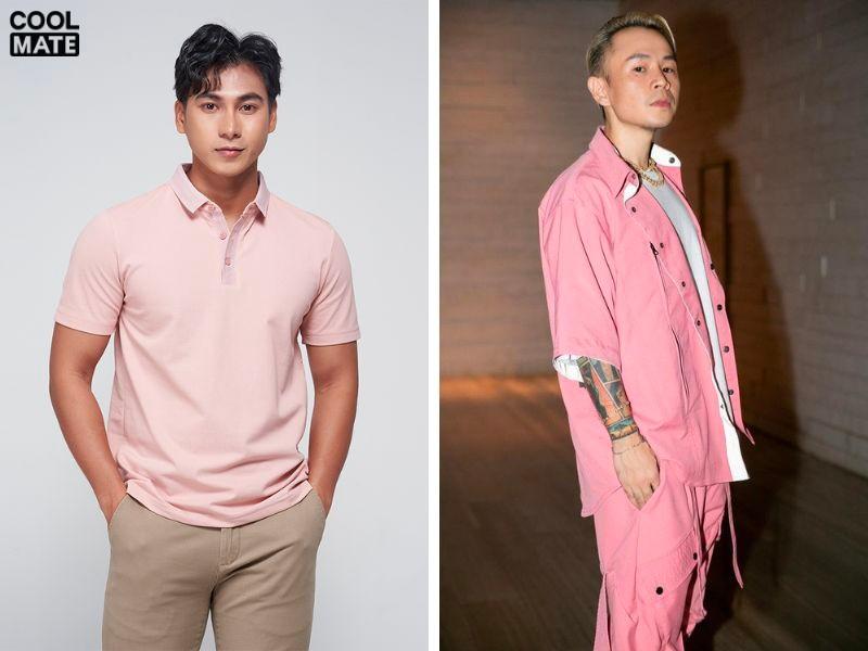 Nam giới mặc màu hồng pastel