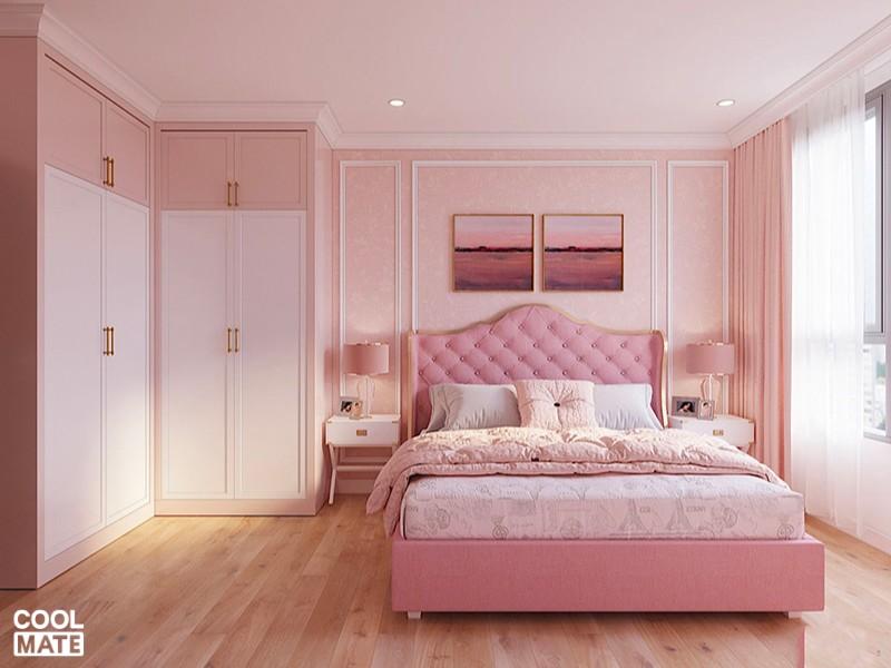 Hồng pastel trong thiết kế nội thất