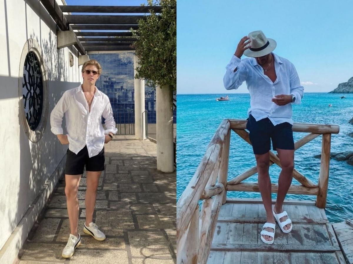 Áo sơ mi quần short đi biển