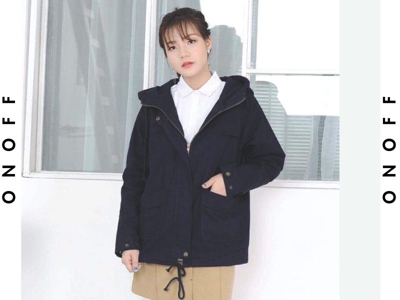 Áo khoác gió kaki nữ