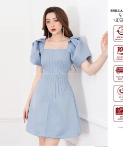 Váy thiết kế cao cấp xếp 13 li sang trọng tôn dáng The Shilla - F11-54C0